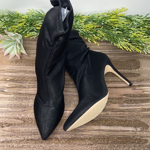 Badgley Mischka Womens Ronnie Fabric Pointed Toe Mid-calf Booties Size 6.5 - Picture 10 of 12